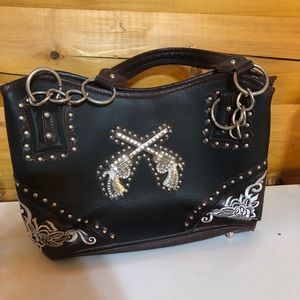 Leather pistol purse